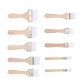 Durable Utility Paint Brush for Student Drawing Board Kids Suits Wooden Set Use Child Nylon White 10 Pcs