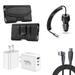 Travel Bundle for Motorola Moto G Power 5G 2024 Belt Holster Clip Carrying Pouch Case Screen Protector 40W Car Charger Power Adapter 3-Port Wall Charger USB C to USB C Cable (Black)