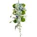 36 Inches Silk Hydrangea Flowers Teardrop For Wedding Party Home Garden Wedding Arch Garden Wall Decoration Home Decoration - Blue