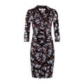 Diane Von Furstenberg Elena Floral-print Ruched Tulle Mini Dress - Black - XL