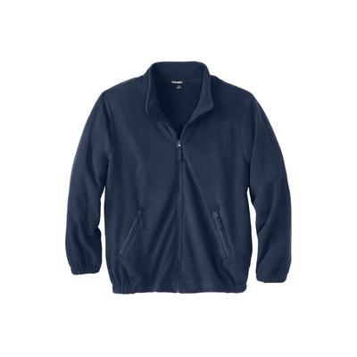 Men's Big & Tall Explorer Plush Fleece Full-Zip Jacket by KingSize in Navy (Size 3XL)