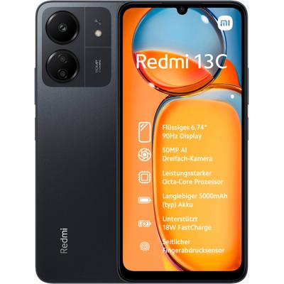 XIAOMI Smartphone "Redmi 13C 128GB" Mobiltelefone schwarz (midnight black) Smartphone Android