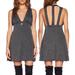 Free People Dresses | Free People Dress Womens Xs Gray Dance Of The Night Metallic Sleeveless Stretch | Color: Gray | Size: Xs
