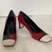 Kate Spade Shoes | Kate Spade Leather Color Block Square Toe Spectator Pump. Size 10. Euc | Color: Black/Red | Size: 10