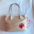 Kate Spade Bags | Kate Spade “Picnic In The Park” Small Tote W/ Strawberry Wristlet | Color: Tan/White | Size: Os