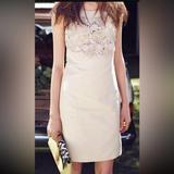 Anthropologie Dresses | Anthropologie Postmark Cream Oleander Linen Blend Dress Size 4 | Color: Cream | Size: 4