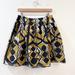 Anthropologie Skirts | Anna Sui For Anthropologie Geometric Print Mini Skirt Black Mustard Size 6 | Color: Black/Yellow | Size: 6