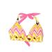 Athleta Swim | Athleta Zig Zag Surf Halter Bikini Top ** Medium ** | Color: Pink/Yellow | Size: M