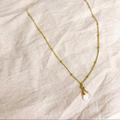 Anthropologie Jewelry | Knotted Chain Crystal Choker | Color: Gold/White | Size: Os