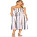 Free People Dresses | Free People Maxi Dress White Lilah Strapless Stripe Boho Cotton Sundress Small | Color: White | Size: S