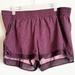 Athleta Shorts | Athleta Women Athletic Shorts Xl Printed Mesh Racer Run Short 4” Violet Static | Color: Purple | Size: Xl