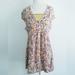 Anthropologie Dresses | Anthropologie Vanessa Virginia V-Neck Floral Print Lace Mini Dress / Tunic Top | Color: Cream/Gray | Size: Xs