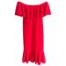 Lularoe Dresses | Lularoe Cici Off Shoulder Dress | Color: Red | Size: S