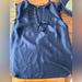 J. Crew Tops | J.Crew Jcrew Dark Blue Sleeveless Fan Ruffle Neck Tank Top | Color: Blue | Size: S