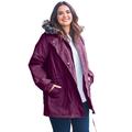 Plus Size Women's Quilt-Lined Taslon® Anorak by Woman Within in Deep Claret (Size M) Jacket