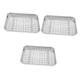 Mobestech 3pcs Bakeware Set Baking Pans Cooling Rack Oven Pan with Rack Restaurant Plate Baking Pan with Rack Baking Rack Oven Tray Baking Pan for Small Baking Dish Stainless Steel