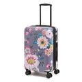 Vera Bradley Women's Hardside Rolling Suitcase Luggage, Parisian Bouquet Dark Gray, 29" Check in