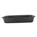 1pc Cake Pan Broiling Pan for Oven Roasting Pan for Turkey Baker Dish Metal Baking Pan Barbecue Tray Barbecue Tray Plate Baking Plate Black Meat Pie (Color : Black, Size : 32x22cm)