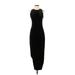 INC International Concepts Casual Dress - Midi High Neck Sleeveless: Black Solid Dresses - Women's Size X-Small