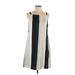 Ann Taylor Casual Dress - Slip dress: Ivory Stripes Dresses - Women's Size 4