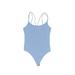 Abercrombie & Fitch Bodysuit: Blue Tops - Women's Size Small