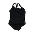 Speedo One Piece Swimsuit: Black Solid Swimwear - Women's Size 2X-Large