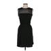 H&M Casual Dress - Sheath High Neck Sleeveless: Black Solid Dresses - Women's Size Medium