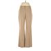 The Limited Dress Pants - Mid/Reg Rise Flared Leg Boyfriend: Tan Bottoms - Women's Size 6