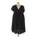 Shein Casual Dress - High/Low: Black Polka Dots Dresses - Women's Size 4X
