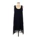 CATHERINE Catherine Malandrino Casual Dress - Slip dress: Black Solid Dresses - Women's Size Medium