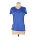 Skechers Active T-Shirt: Blue Activewear - Women's Size Large