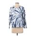 J.Crew Factory Store Sweatshirt: Blue Tie-dye Tops - Women's Size Small