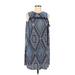 Bebop Casual Dress: Blue Jacquard Dresses - New - Women's Size Medium