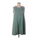 Jones & Co Casual Dress - Shift: Teal Marled Dresses - Women's Size 1X
