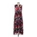 Kate & Mallory designs Casual Dress - Maxi: Red Print Dresses - Women's Size Medium