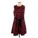 Maison Jules Casual Dress - Fit & Flare: Red Jacquard Dresses - New - Women's Size 12