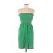 Casual Dress - Party Open Neckline Sleeveless: Green Solid Dresses