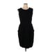 Lafayette 148 New York Casual Dress - Midi Crew Neck Sleeveless: Black Dresses - Women's Size 14