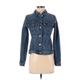 J.Crew Factory Store Denim Jacket: Short Blue Print Jackets & Outerwear - Women's Size X-Small