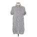 Madewell Casual Dress - Shirtdress: Gray Dresses - Women's Size 2X-Small