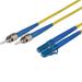 Camplex Duplex ST to Duplex LC Singlemode Fiber Optic Patch Cable (Yellow, 65.6') SMD9-ST-LC-020