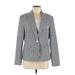 Anne Klein Blazer Jacket: Gray Stripes Jackets & Outerwear - Women's Size Medium