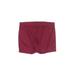 Adidas Athletic Shorts: Burgundy Solid Activewear - Women's Size Large