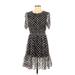 Betsey Johnson Cocktail Dress - DropWaist: Black Polka Dots Dresses - Women's Size 4