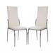 Set of 2 Padded Leatherette Dining Chairs in Chrome Finish