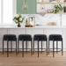 24" Modern Counter Height Stools with Round Soft Padded Backless Seat Set of 2/4/6 - set of 2