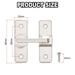 Barn Door Lock Latch 180 Degree Sliding Barn Door Locks Gate Latches - 3.15 in x 2.75 in x 1 in