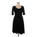Lularoe Casual Dress - Midi: Black Solid Dresses - Women's Size X-Large