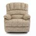 Large Manual Recliner Chair,Soft Fabric Recliner Chairs,Recliner Single Sofa Chair for Living Room,Single Recliner Chairs,Beige