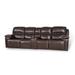 Top Grain Leather Power Reclining 4 Seater Sofa With Console